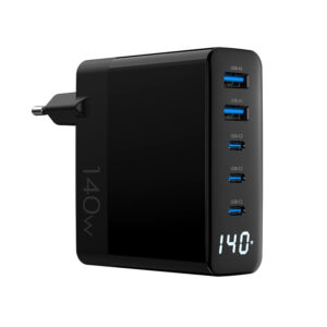 Black & White WEG-140W-2A3C 140W GaN charger with EU,UK,US,AUS Plugs